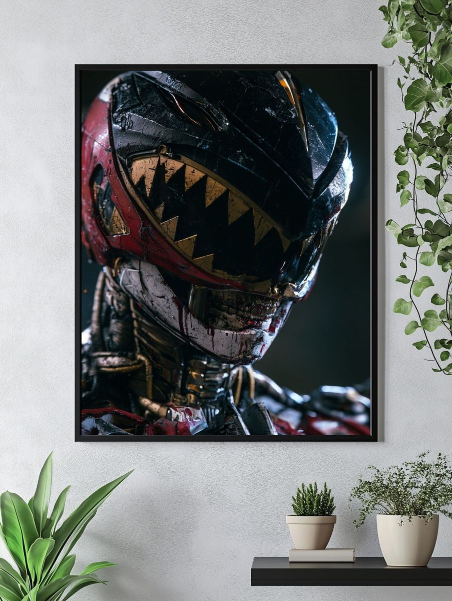 Dark Power Ranger Portrait Poster. — room view 4