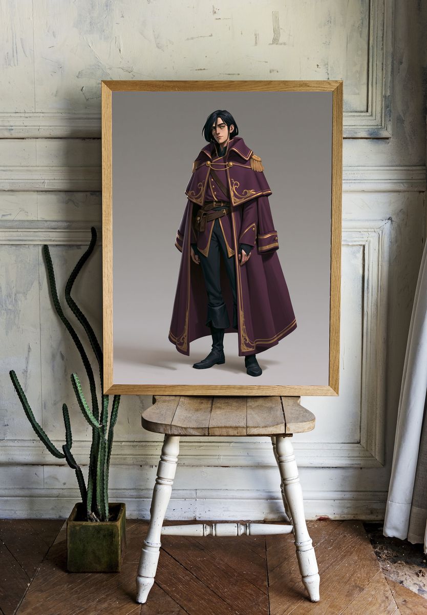 Fantasy Character Illustration Poster. — room view 1