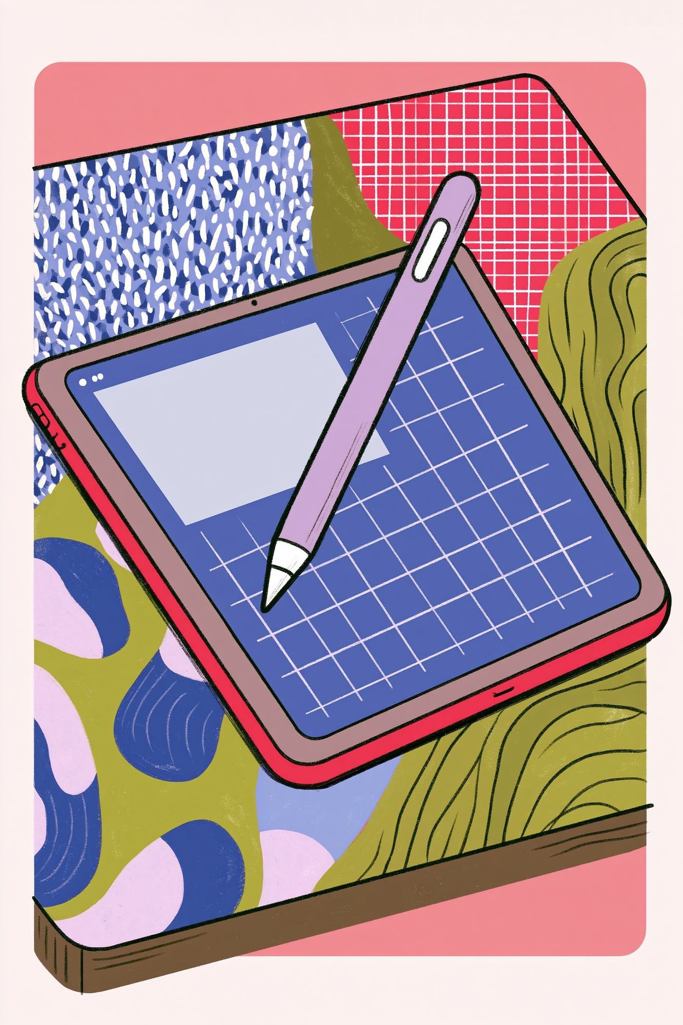 Digital Tablet Illustration Poster. poster — illustration art