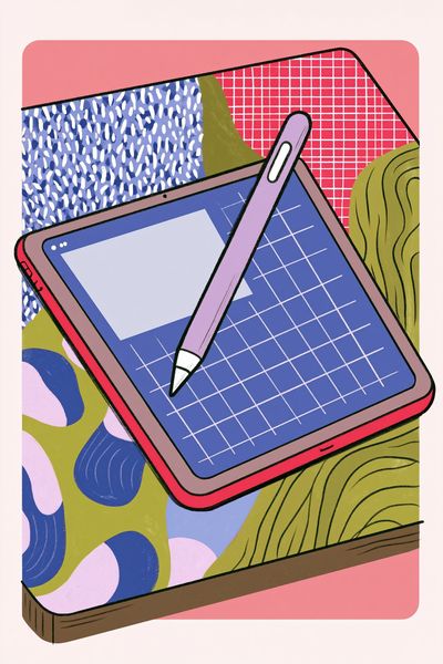 Digital Tablet Illustration Poster. poster