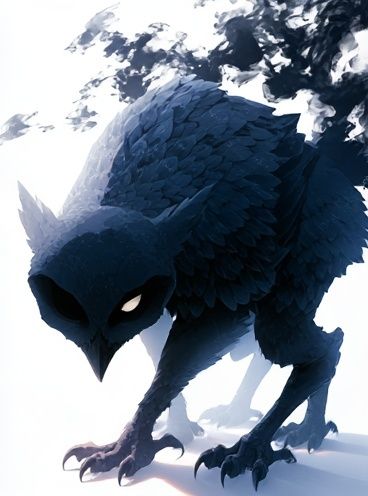 Dark Raven Digital Art Poster. poster detail