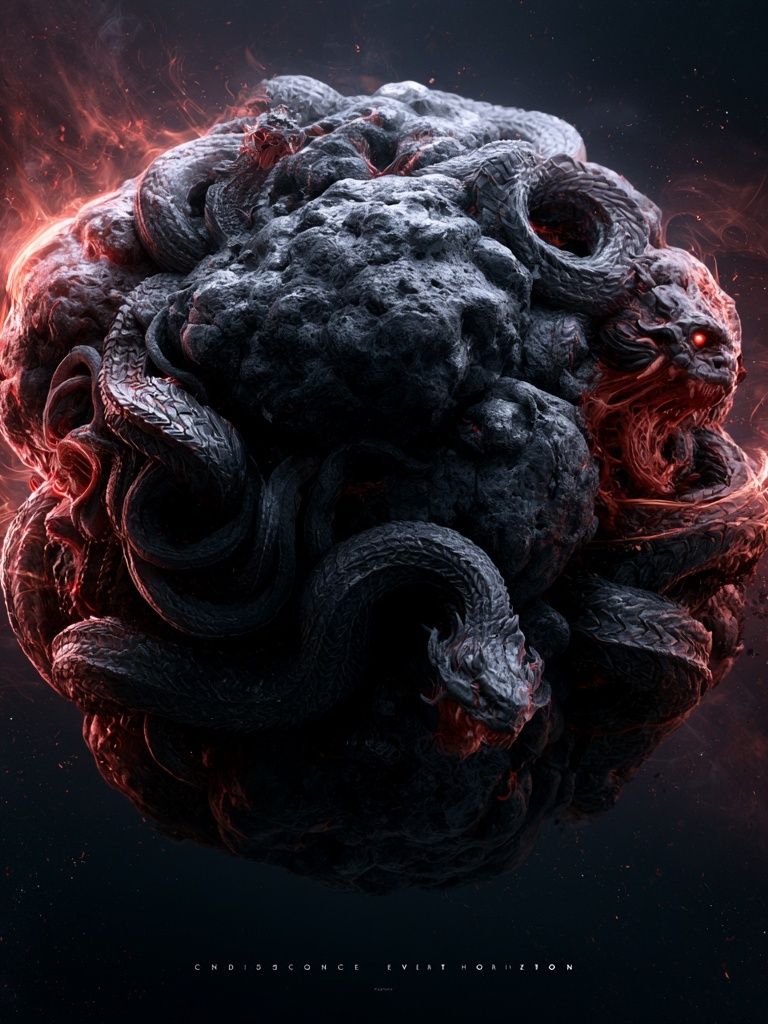 Eldritch Serpent Orb — Dark Fantasy Print. poster detail