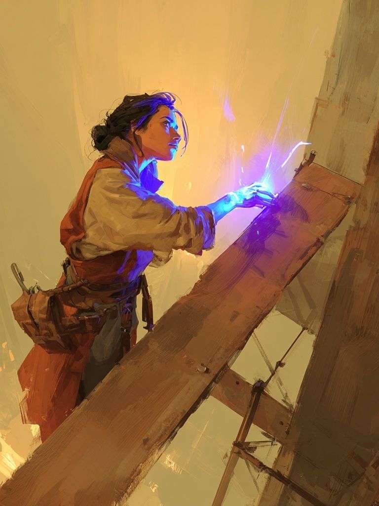 Arcane Builder Digital Art Poster. poster — illustration art