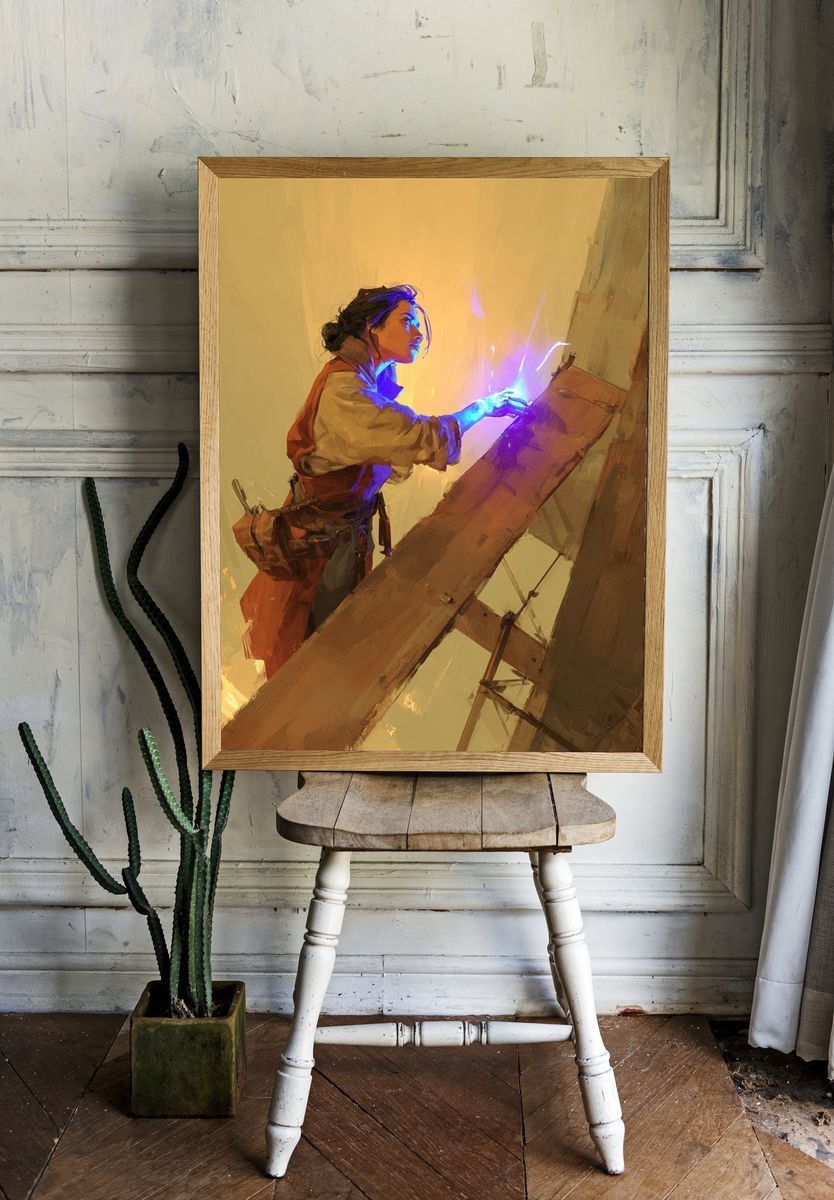 Arcane Builder Digital Art Poster room preview