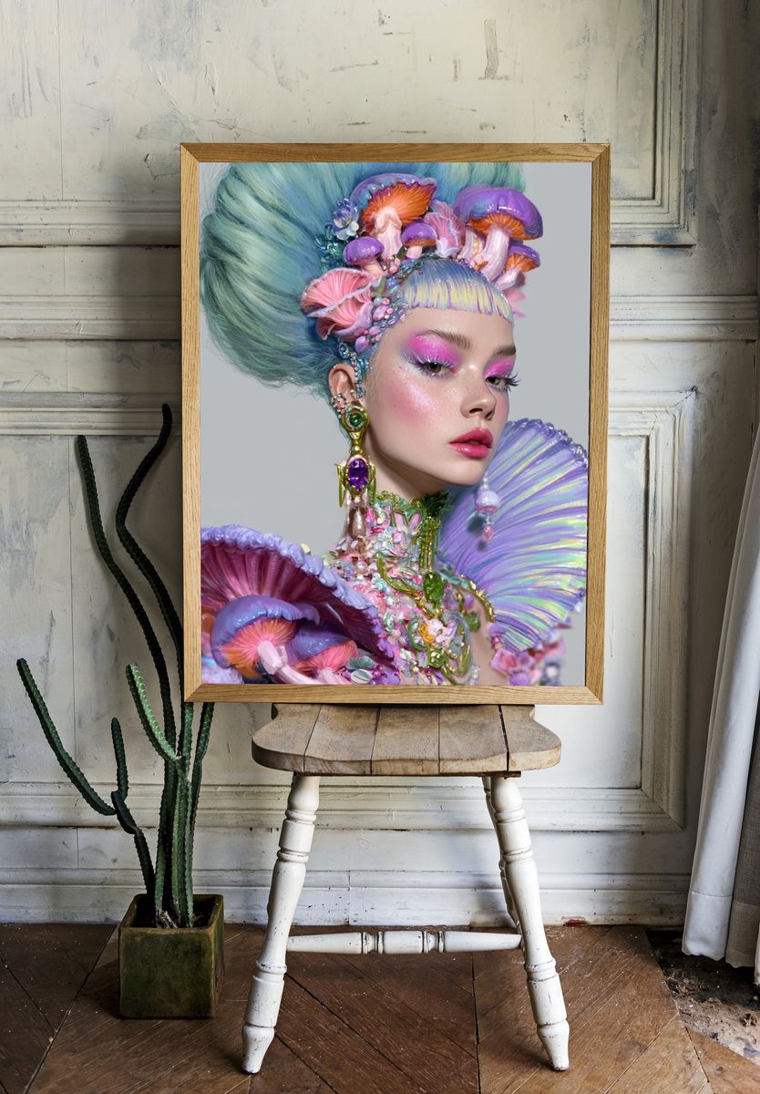 Fantasy Portrait Illustration Poster. room preview