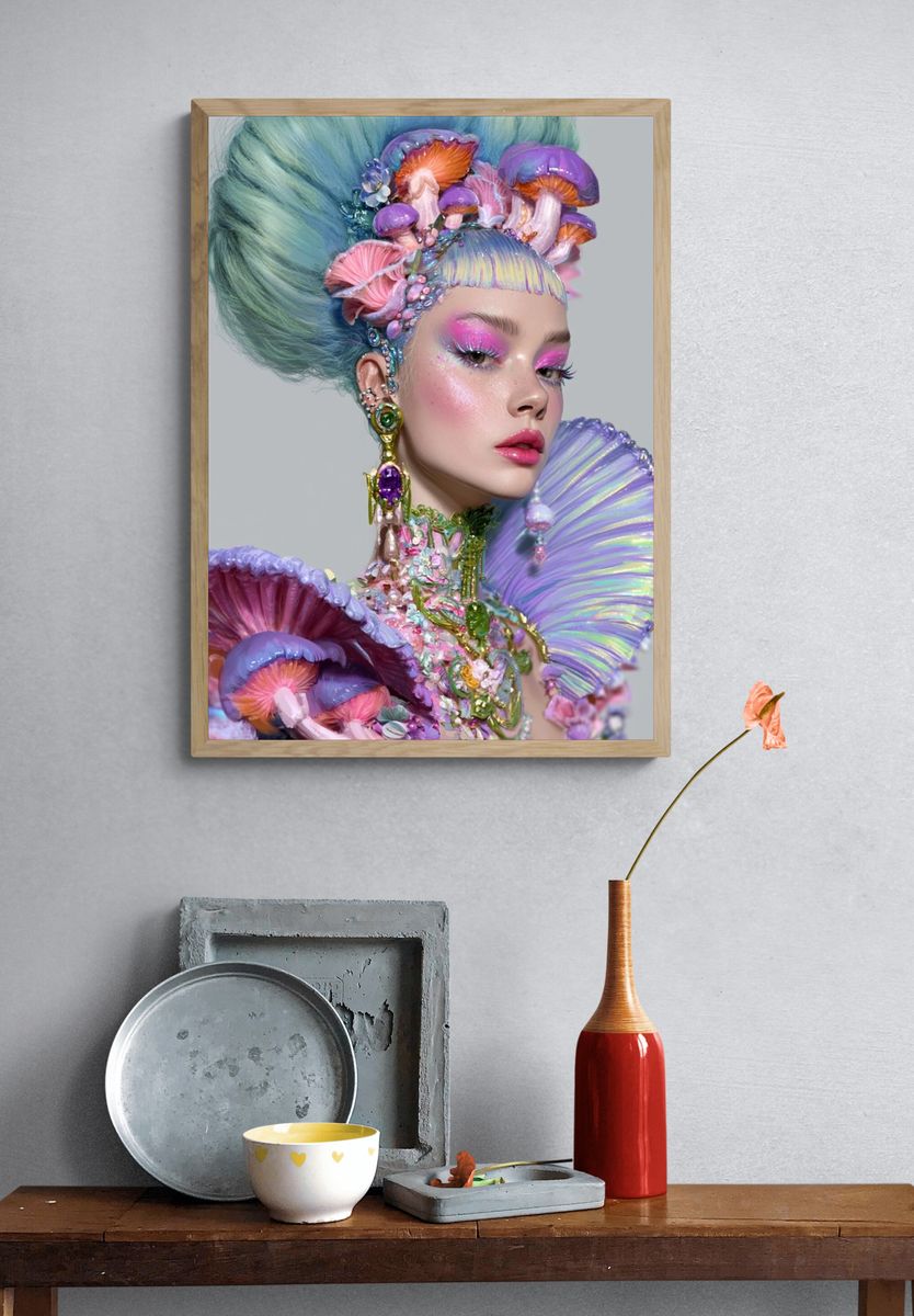 Fantasy Portrait Illustration Poster. — room view 3