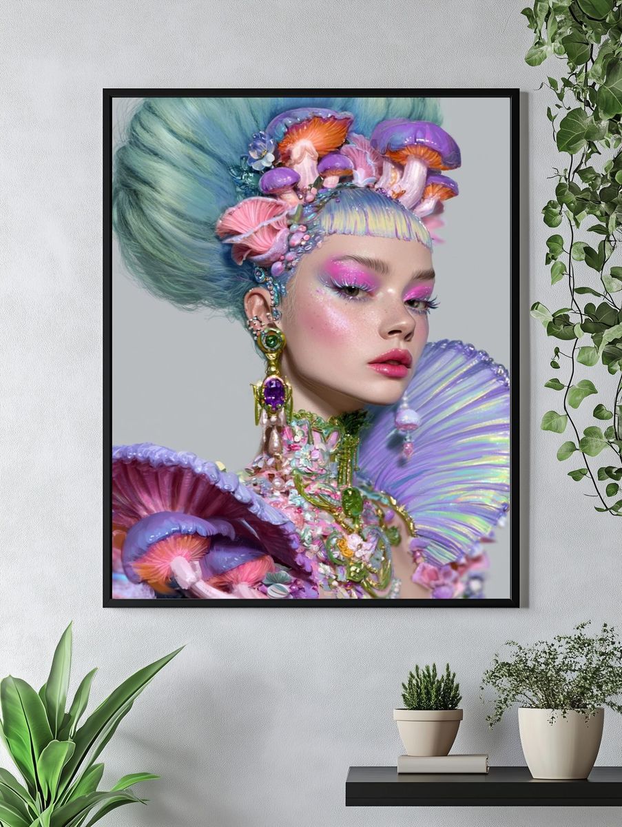 Fantasy Portrait Illustration Poster. — room view 4