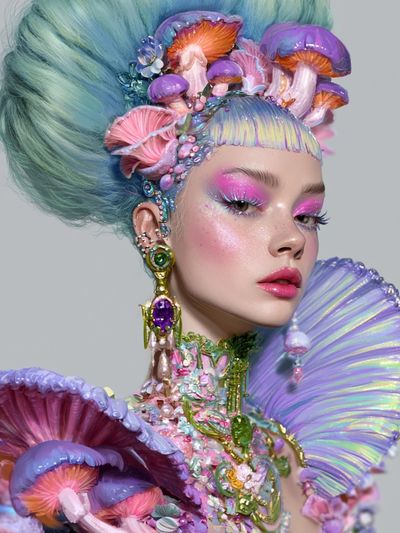 Fantasy Portrait Illustration Poster. poster