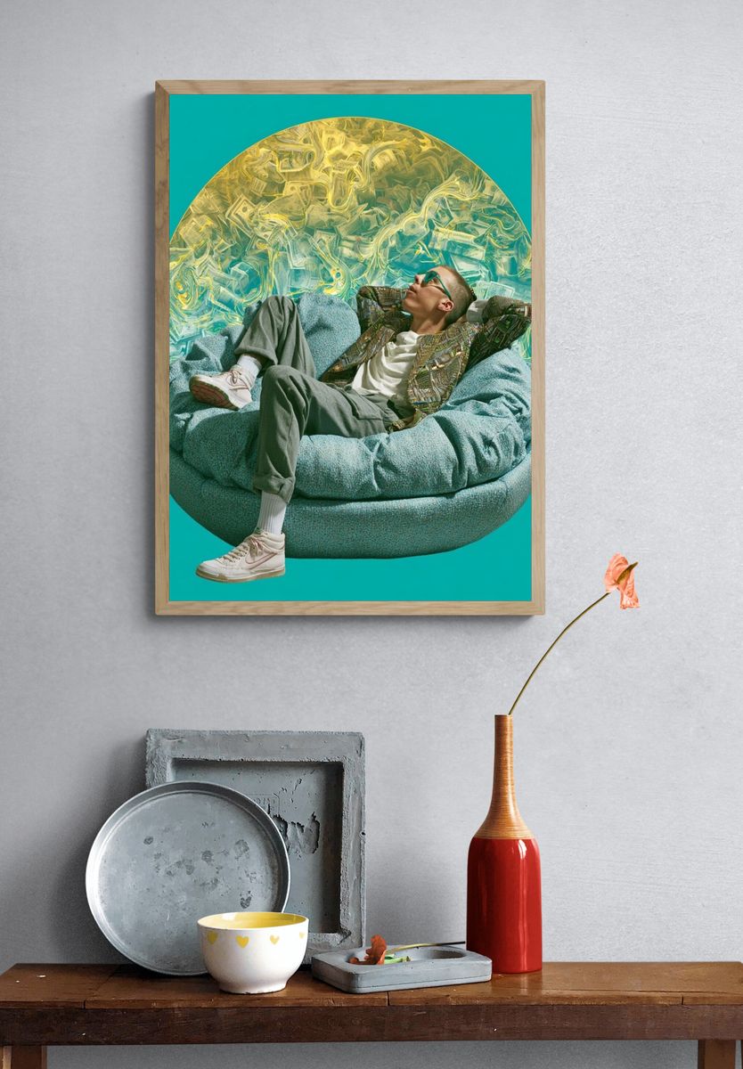 Surreal Lounge Portrait Print. — room view 3