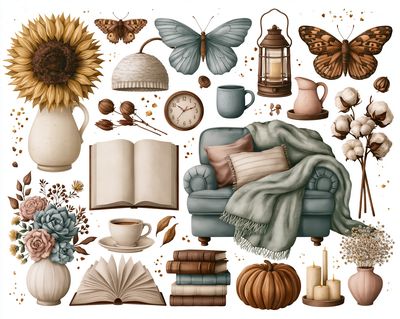 Cozy Cottagecore Still Life Poster. poster