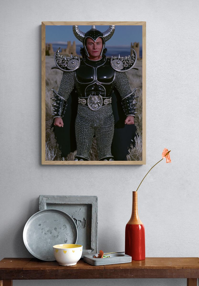 Fantasy Warrior Portrait Print. — room view 3