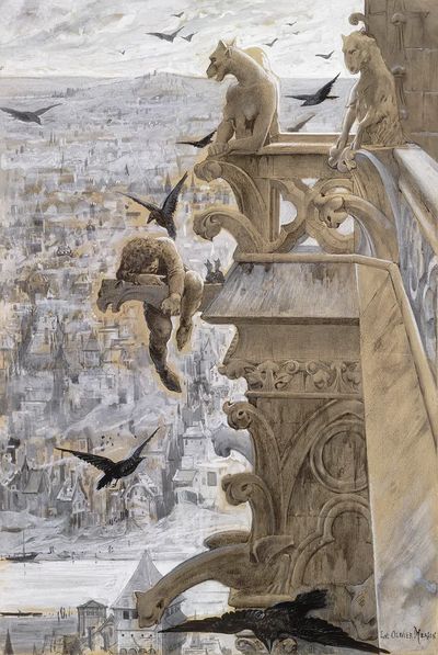Notre-Dame de Paris (1881) drawing. poster print