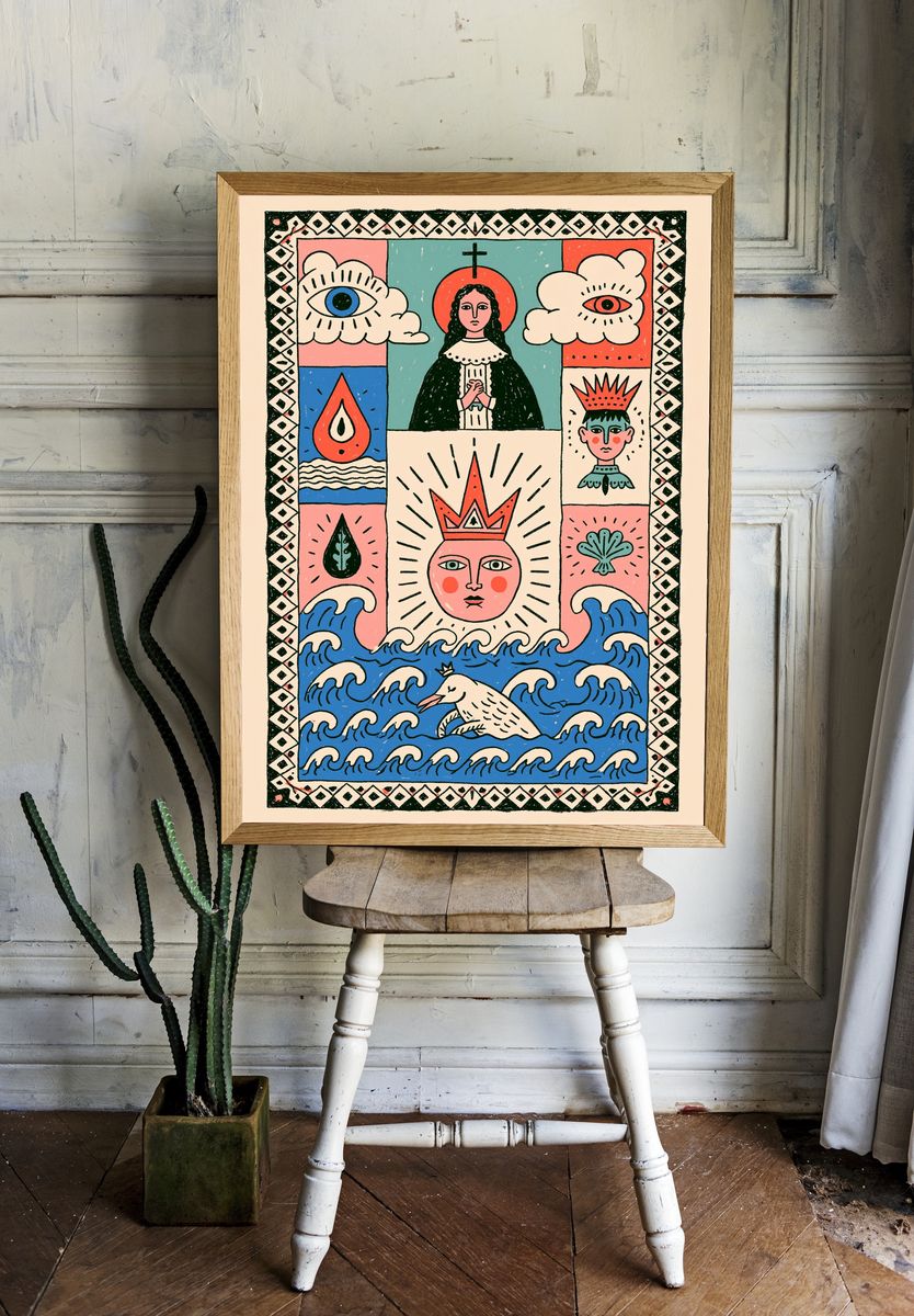 Mystic Folk Symbol Poster. — room view 1