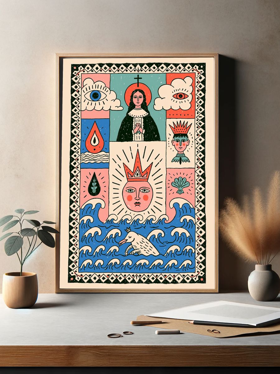 Mystic Folk Symbol Poster. — room view 2