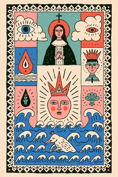 Mystic Folk Symbol Poster.