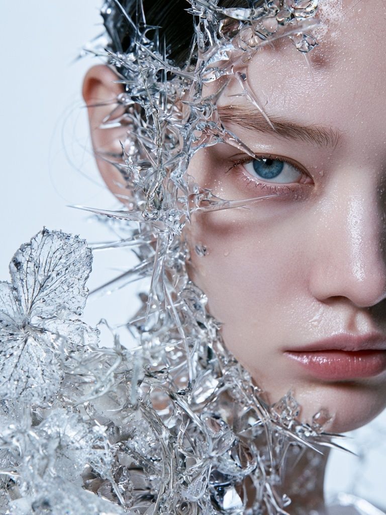 Crystal Portrait Digital Art Poster. poster detail