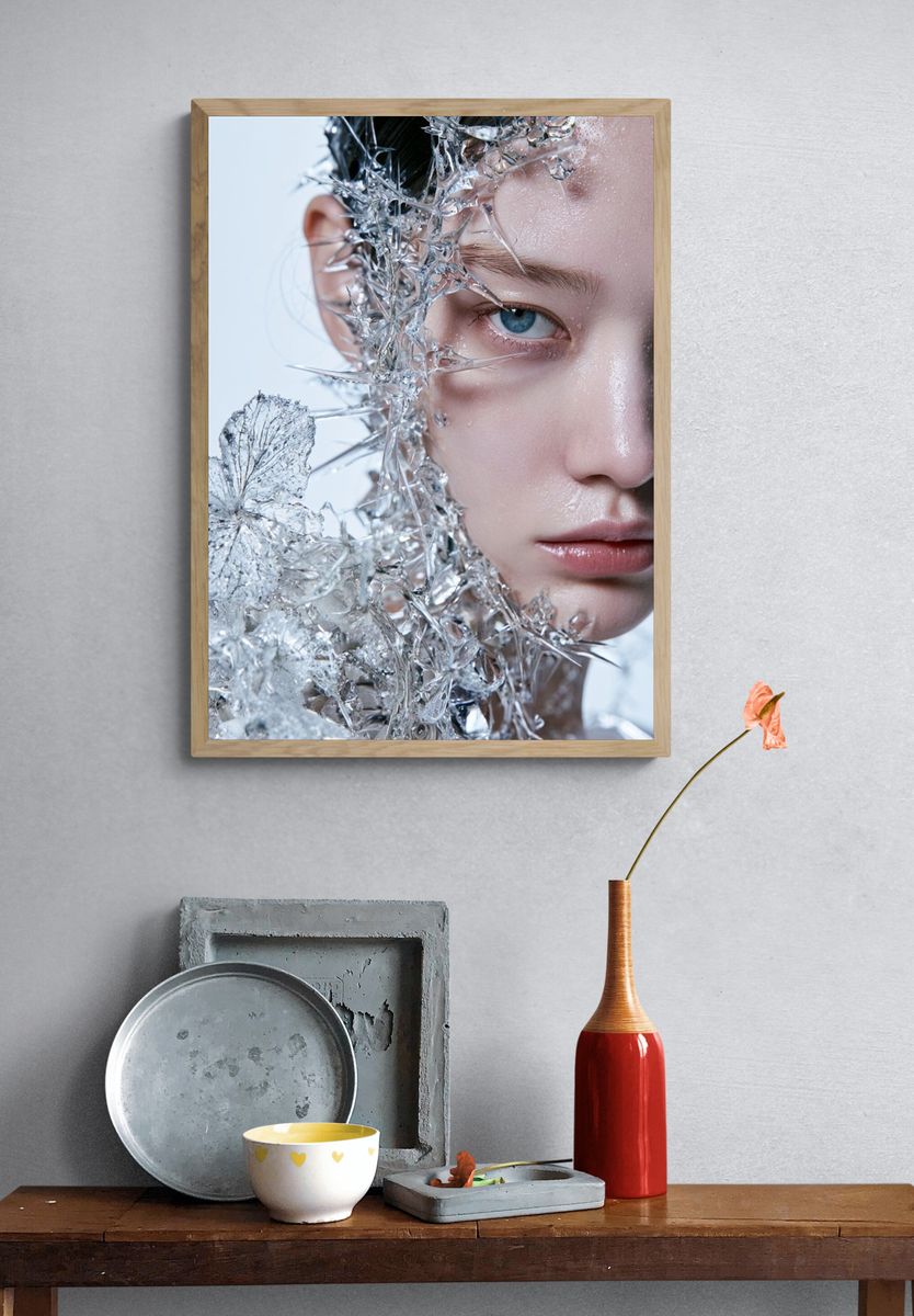 Crystal Portrait Digital Art Poster. — room view 3
