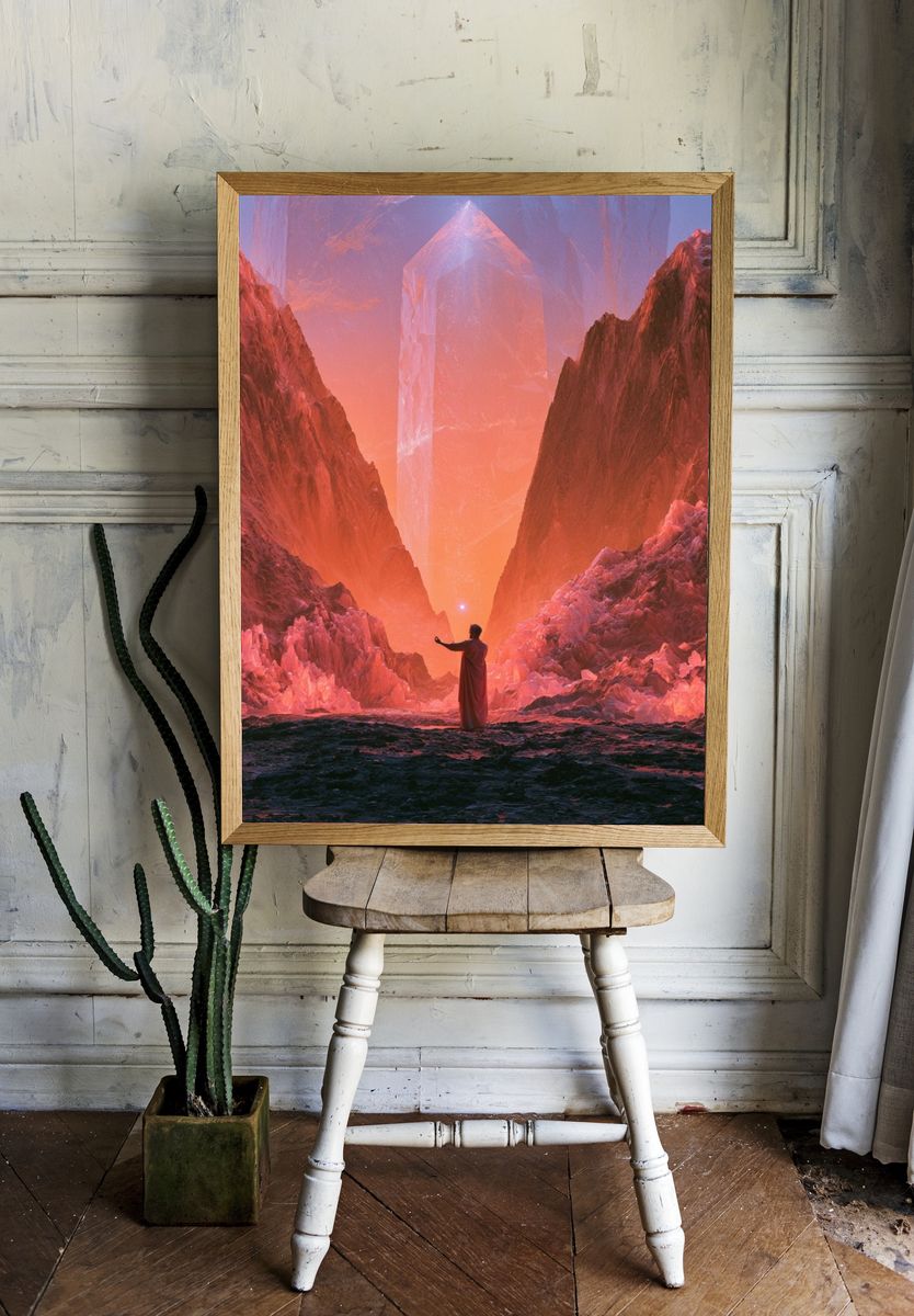 Crystal Canyon Surrealism Poster. room preview