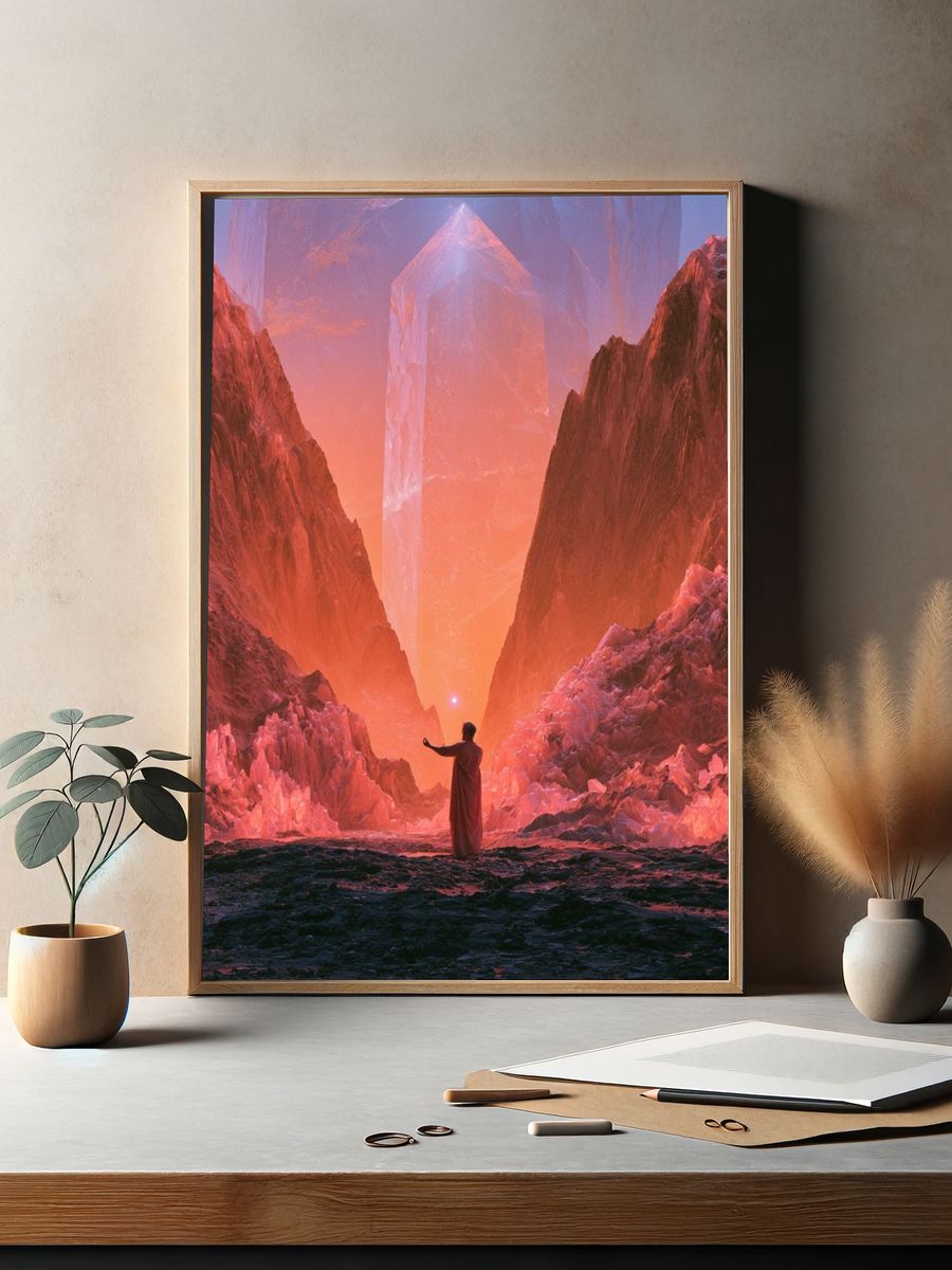 Crystal Canyon Surrealism Poster. — room view 2