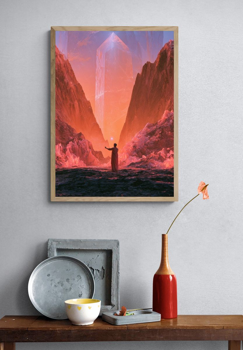 Crystal Canyon Surrealism Poster. — room view 3