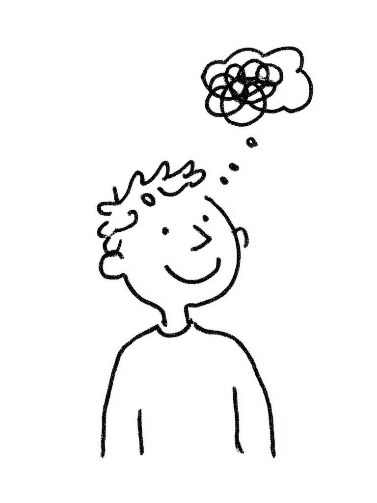 Thoughtful Child Line-Art Poster. poster detail