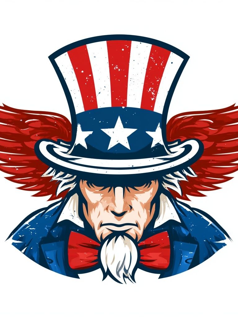 Uncle Sam Eagle Illustration Poster. poster detail