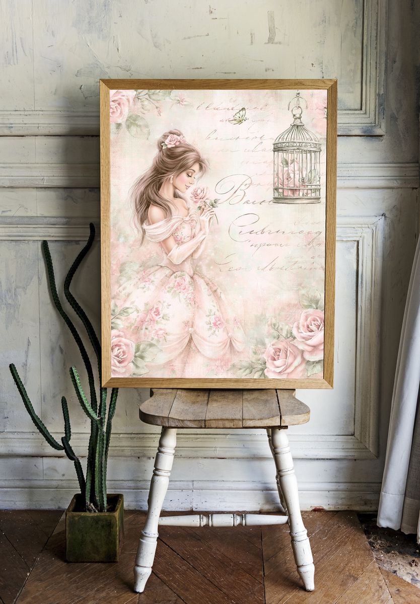 Enchanted Rose Princess Print. room preview