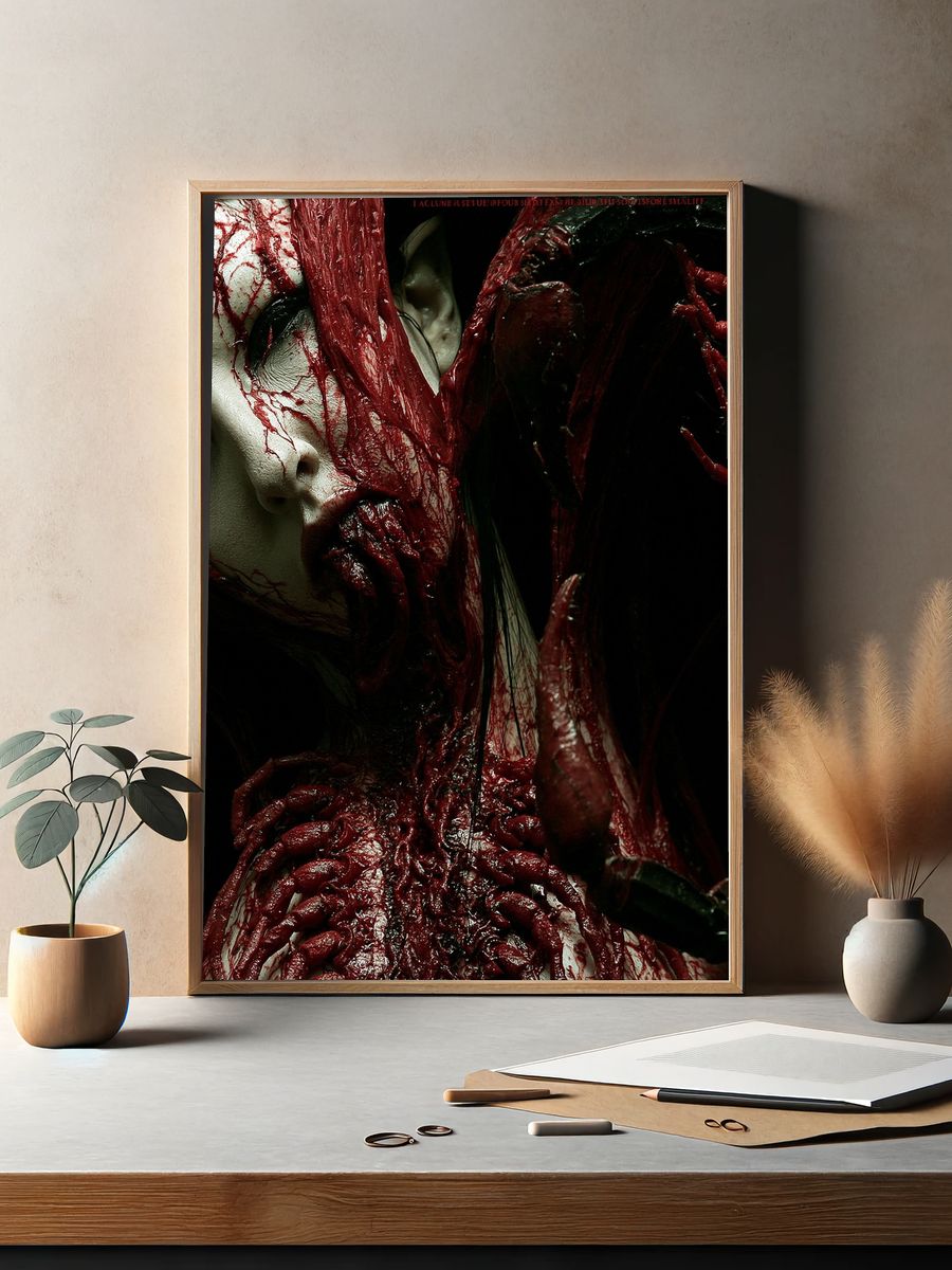 Gothic Horror Portrait Print. — room view 2