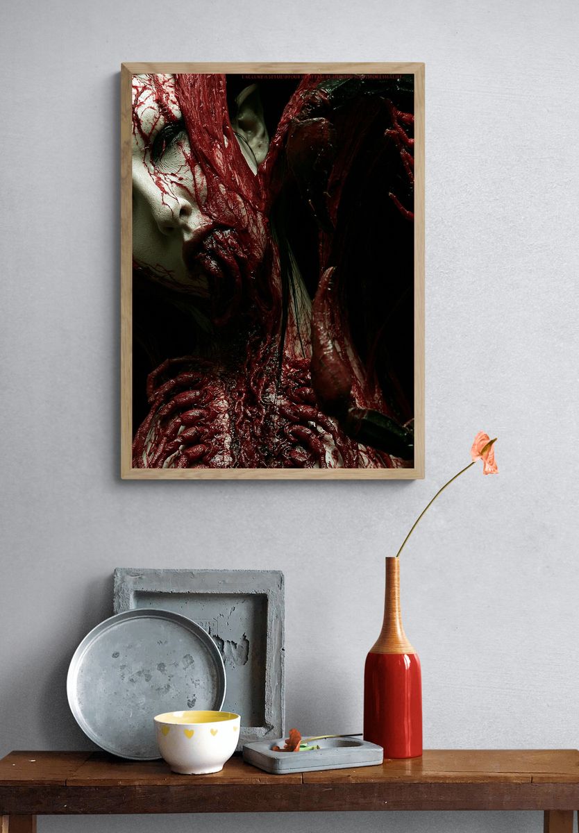 Gothic Horror Portrait Print. — room view 3