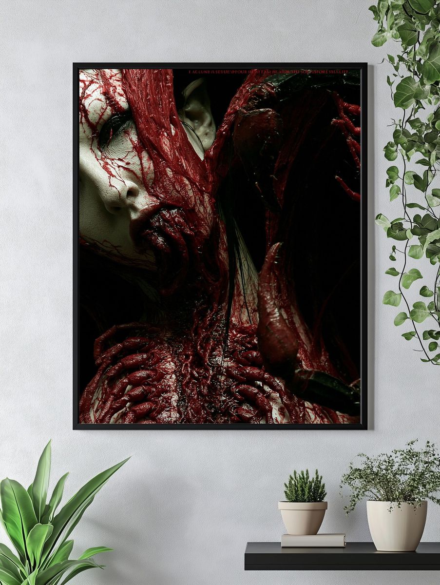 Gothic Horror Portrait Print. — room view 4