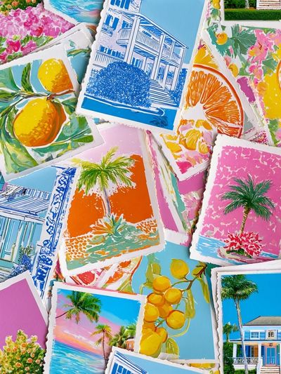 Tropical Collage Illustration Poster. poster