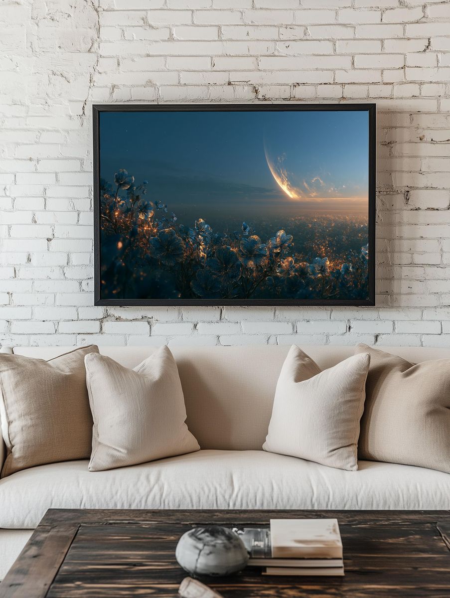 Celestial Bloom Fantasy Print. — room view 1