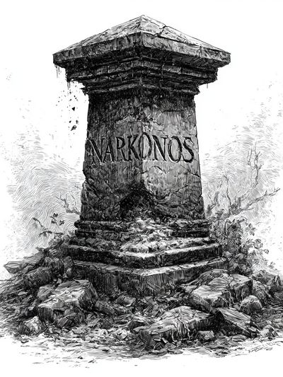Narkonos Stone Monument Print. poster