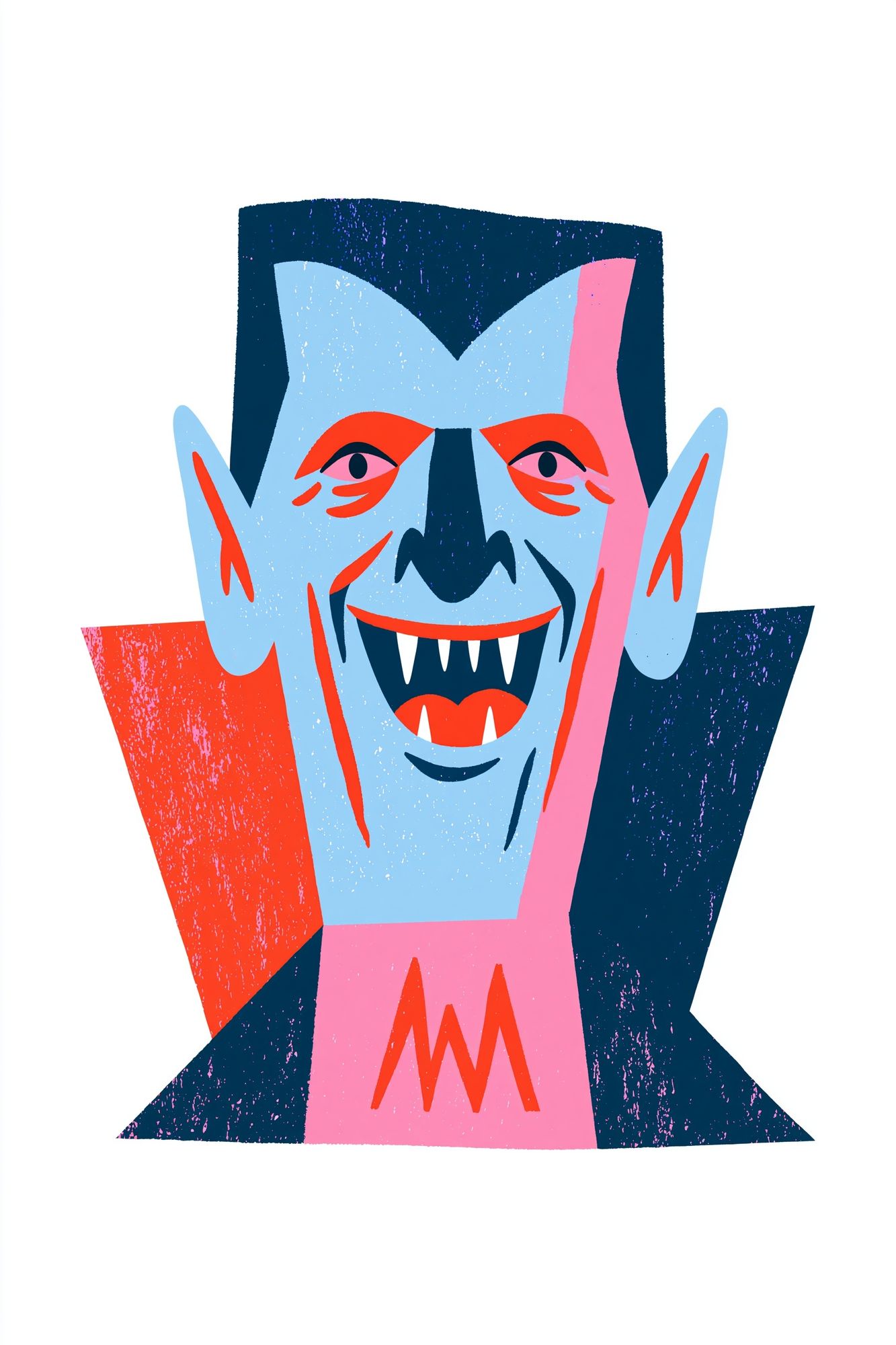 Vampire Portrait Illustration Poster. poster — illustration art