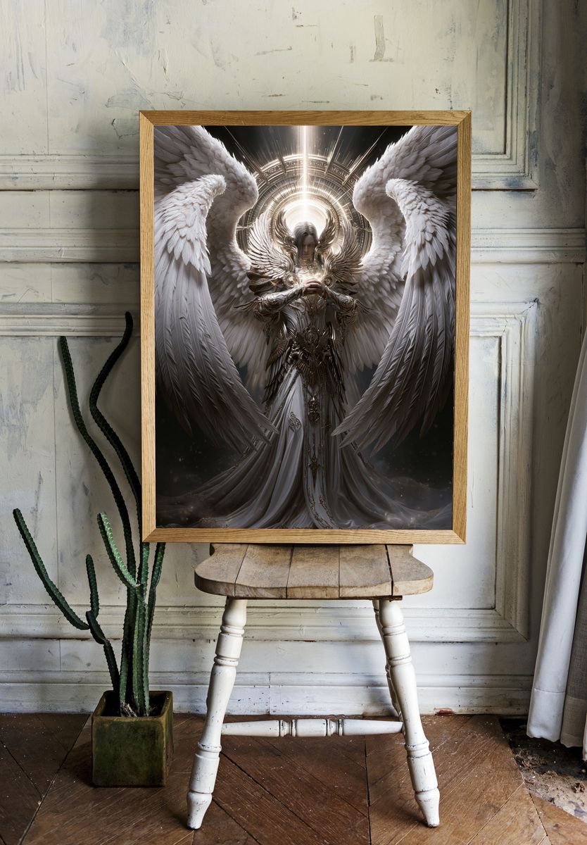 Celestial Angel Fantasy Print. room preview