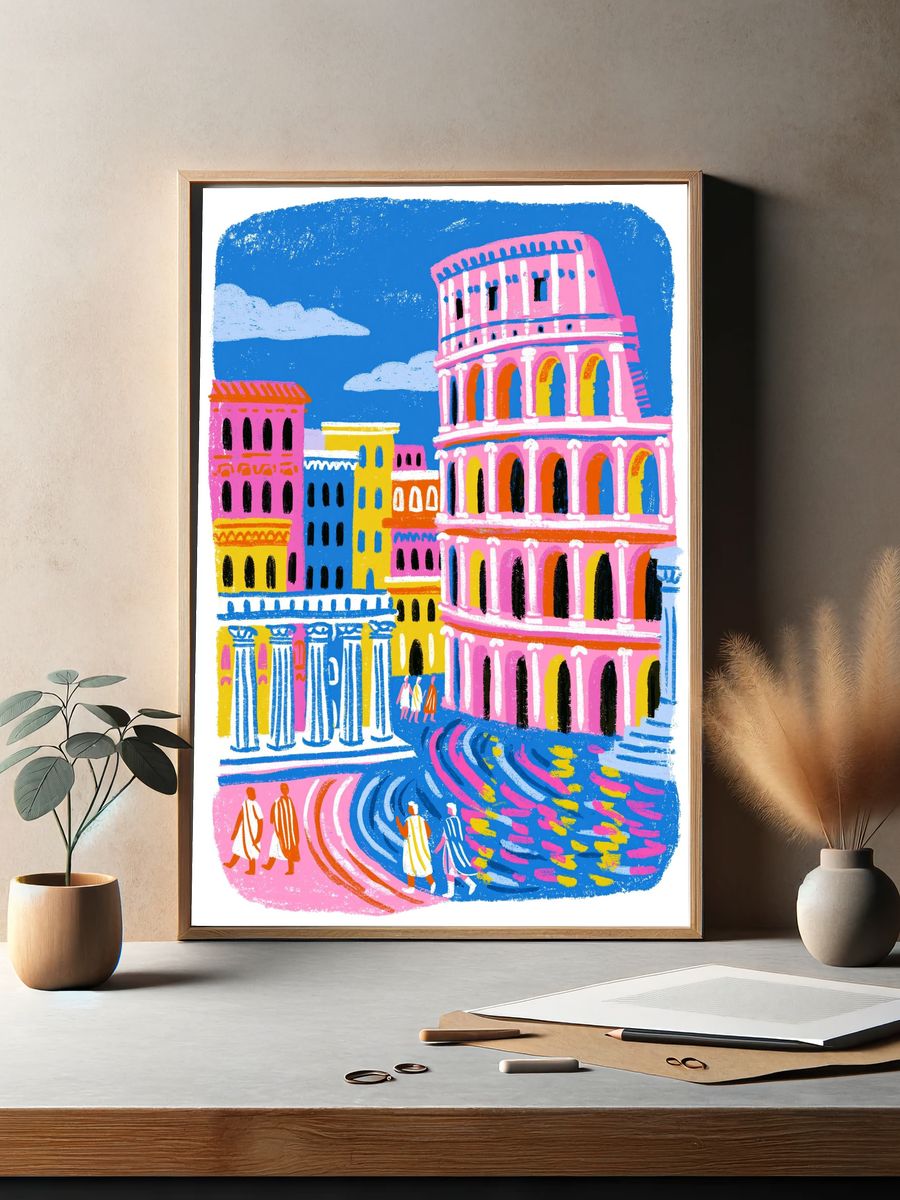 Forest Spirit Embrace Fantasy Print. — room view 2