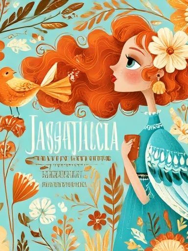 Jasminia Floral Girl Illustration Poster. poster — illustration art