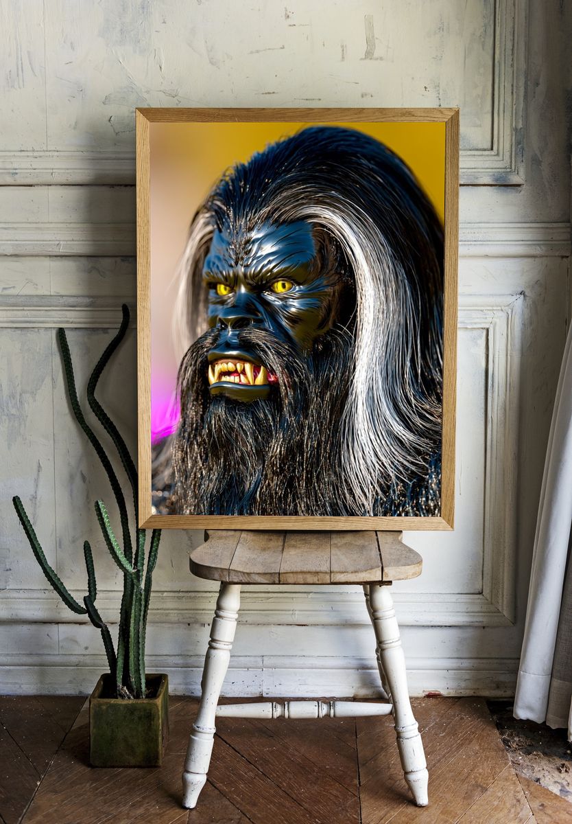 Werewolf Portrait Illustration Poster. — room view 1