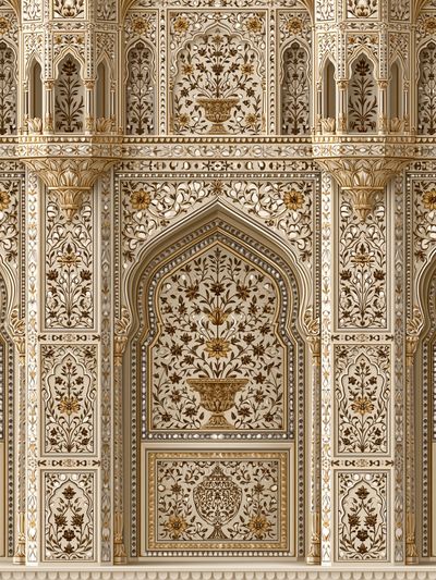Ornate Floral Archway Print. poster print