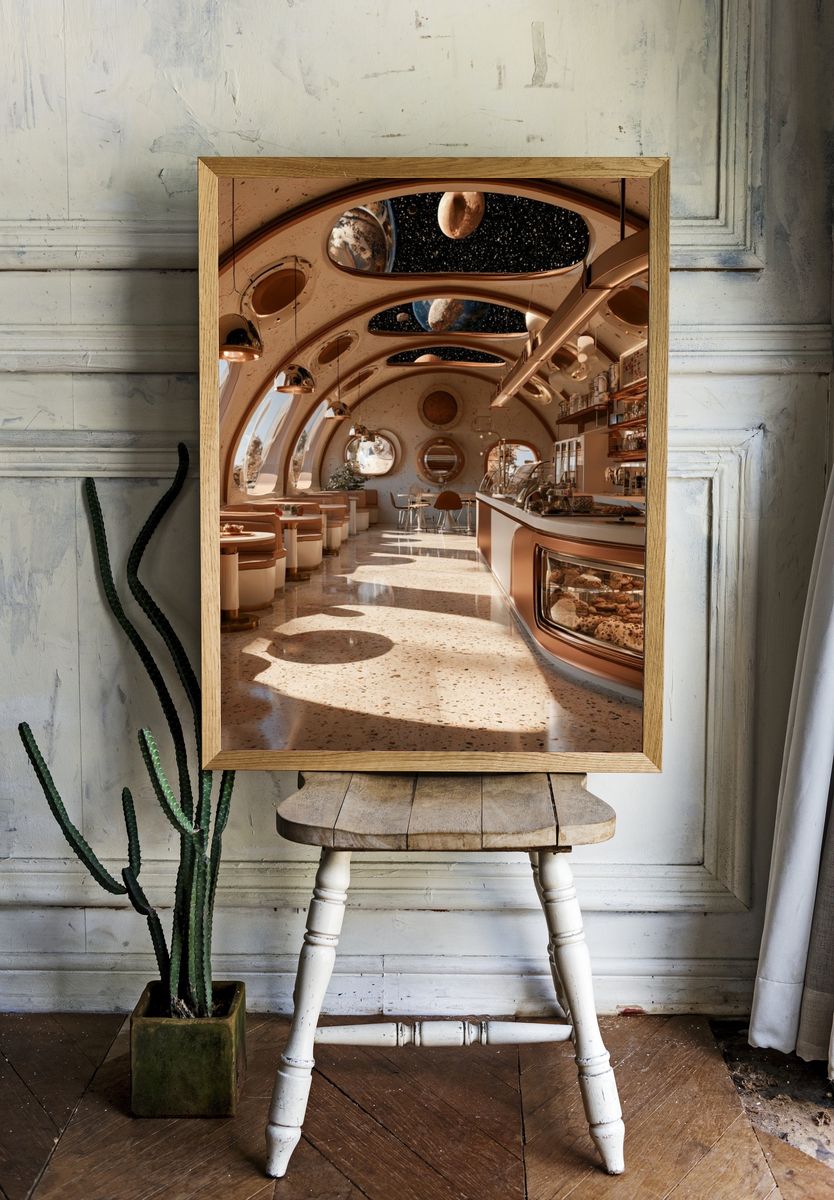 Cosmic Cafe Interior Print. — room view 1