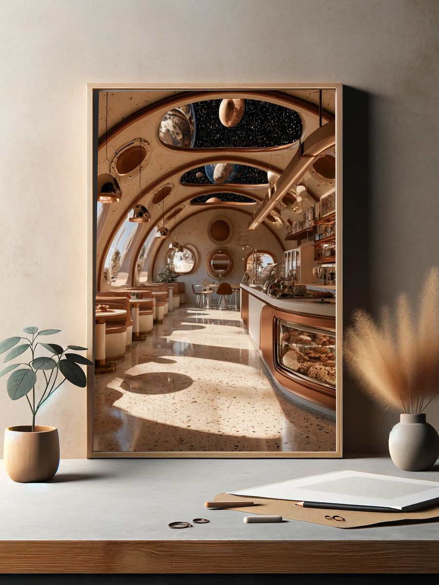 Cosmic Cafe Interior Print. — room view 2