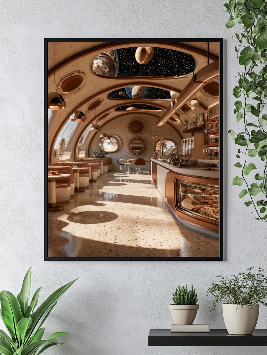 Cosmic Cafe Interior Print. — room view 4