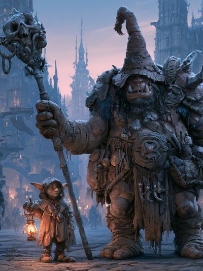 Goblin Wizard Fantasy Poster.