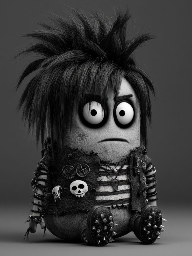 Goth Punk Doll Portrait Print. poster detail