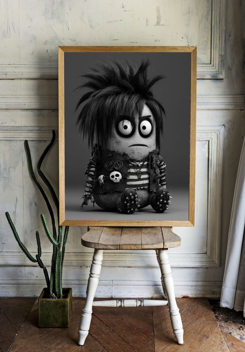 Goth Punk Doll Portrait Print. — room view 1