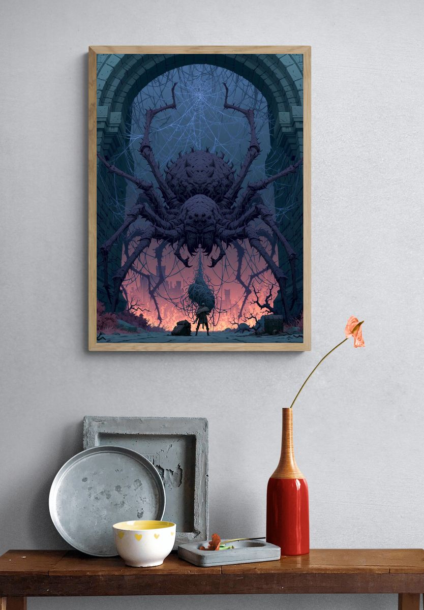 Giant Spider Ruins Fantasy Poster. — room view 3