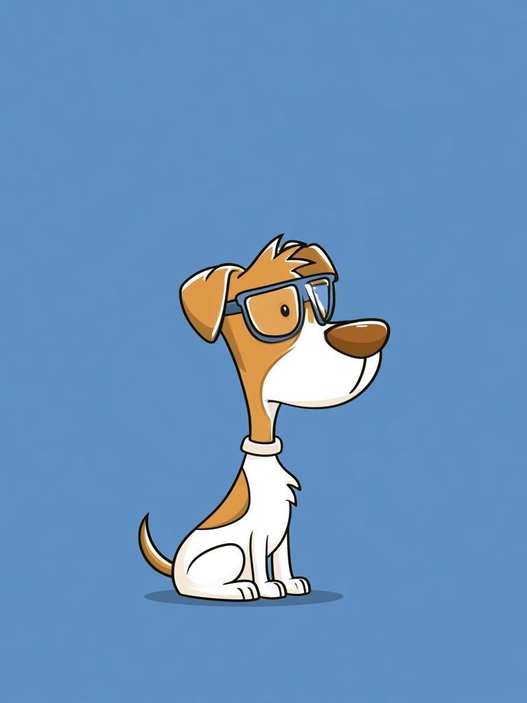Cool Dog Illustration Poster. poster detail