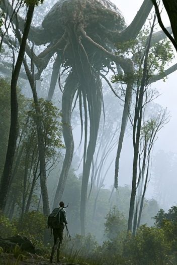Forest Giant Creature Illustration Poster. poster — illustration art
