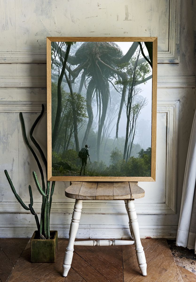 Forest Giant Creature Illustration Poster. room preview