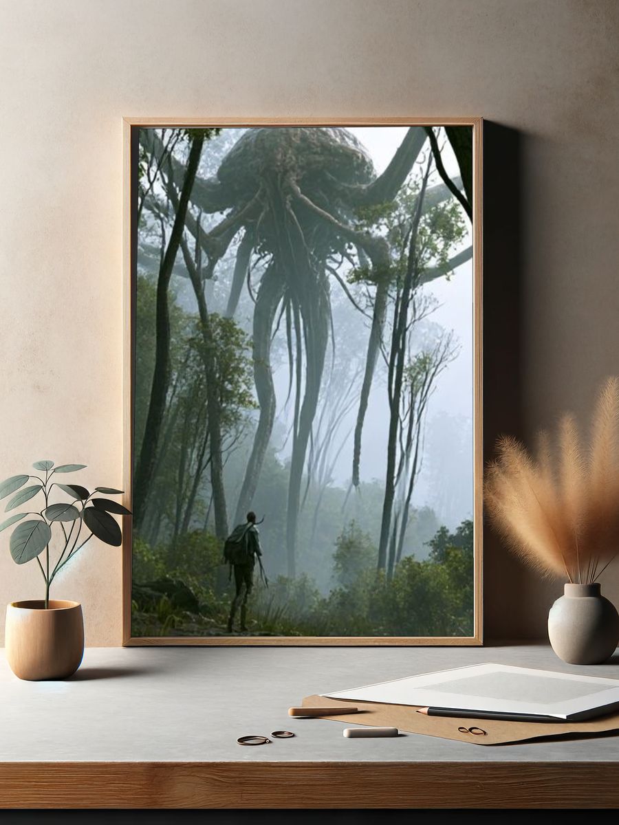 Forest Giant Creature Illustration Poster. — room view 2